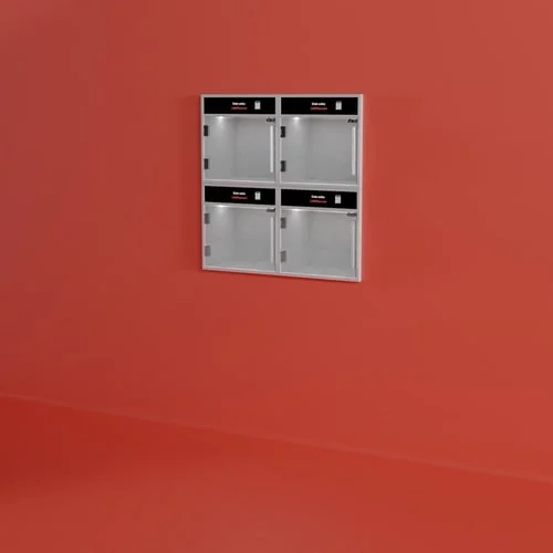 Boxie wall-mounted smart locker with four pickup compartments